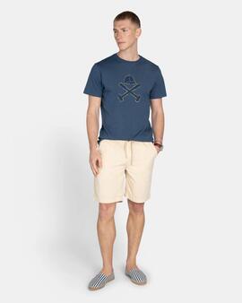 CAMISETA STITCHING LOGO WASH NAVY