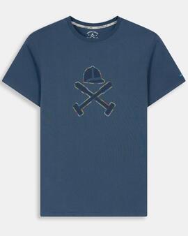CAMISETA STITCHING LOGO WASH NAVY