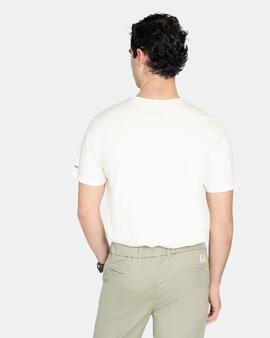 CAMISETA STITCHING LOGO WHITE MIST