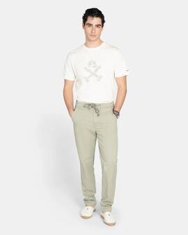 CAMISETA STITCHING LOGO WHITE MIST