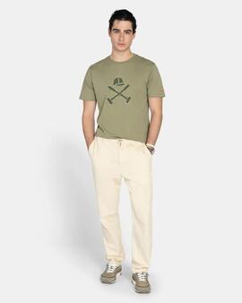 CAMISETA STITCHING LOGO MID MILITARY