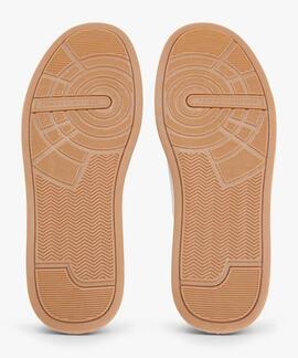 ZAPATILLAS DE TENIS CON LOGO EN PIEL ECRU / REGATTA RED