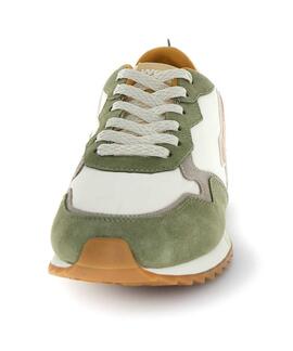 ZAPATILLAS JET-M SUEDE / NYLON MILITARE-BEIGE-ORANGE