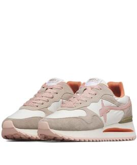 ZAPATILLAS YAK-W SUEDE / NYLON BEIGE-WHITE-ROSE