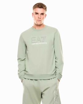 SUDADERA EA7 CON LOGOTIPO VISIBILITY GREEN BAY