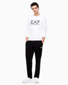 SUDADERA EA7 SLIM FIT CORE IDENTITY WHITE