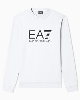 SUDADERA EA7 SLIM FIT CORE IDENTITY WHITE