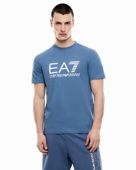 CAMISETA EA7 SLIM FIT CORE IDENTITY BLUE HORIZON