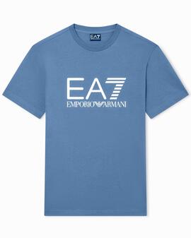 CAMISETA EA7 SLIM FIT CORE IDENTITY BLUE HORIZON