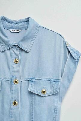 MONO EN LIGHTDENIM CROPPED SLIM COLOR AZUL CLARO