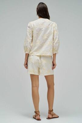 BLUSA DE ALGODÓN CON TEJIDO TEXTURIZADO 3D COLOR C