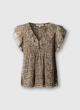 BLUSA FLUIDA MANGA MARIPOSA DIANA SHIRT 880 EARTH