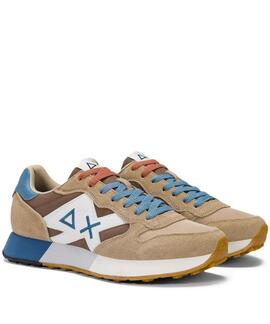 ZAPATILLAS JAKI 2.0 BICOLOR NAILON Y ANTE 1693 BEIGE / VOLPE