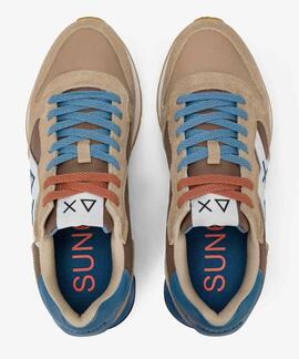 ZAPATILLAS JAKI 2.0 BICOLOR NAILON Y ANTE 1693 BEIGE / VOLPE