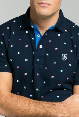 POLO H BANDERAS AZUL MARINO