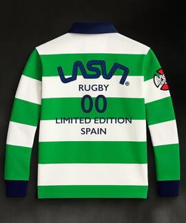 POLO MANGA LARGA DE HOMBRE LASAL RUGBY VERDE
