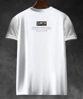 CAMISETA DE HOMBRE LASAL PUNKNOTDEAD BLANCO