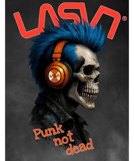 CAMISETA DE HOMBRE LASAL PUNKNOTDEAD BLANCO