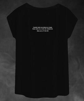CAMISETA DE MUJER LASAL EVIL NEGRO