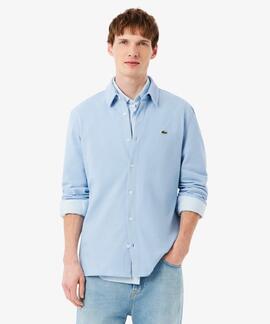 CAMISA DE PIQUÉ SLIM FIT AZUL CLARO