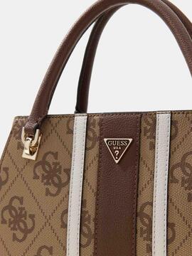 BOLSO DE MANO NOELLE II LUXURY SATCHEL LATTE LOGO
