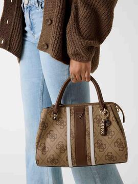 BOLSO DE MANO NOELLE II LUXURY SATCHEL LATTE LOGO