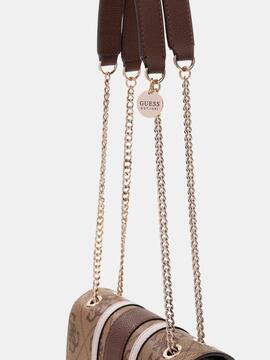 BOLSO BANDOLERA NOELLE II LUXURY SATCHEL LATTE LOGO / BROWN