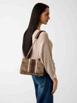 BOLSO BANDOLERA NOELLE II LUXURY SATCHEL LATTE LOGO / BROWN