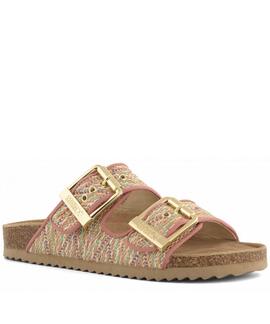 SANDALIAS DE RAFIA SLOFI DEEP ROSE