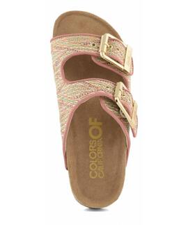 SANDALIAS DE RAFIA SLOFI DEEP ROSE