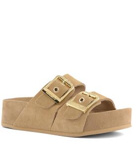 SANDALIAS DE PLATAFORMA DUNE ANTE MONOCOLOR BEIGE
