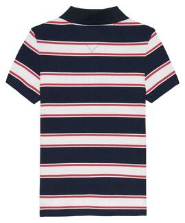 POLO ACANALADO SLIM FIT DE RAYAS DARK NIGHT NAVY / MULTI STR