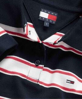 POLO ACANALADO SLIM FIT DE RAYAS DARK NIGHT NAVY / MULTI STR