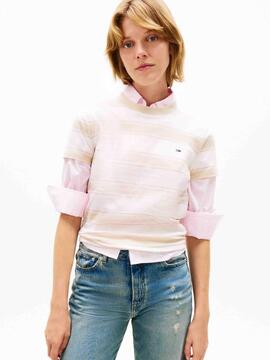 CAMISETA DE RAYAS REGULAR FIT WHITE CLAY / MULTI