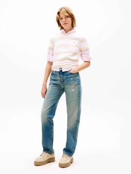 CAMISETA DE RAYAS REGULAR FIT WHITE CLAY / MULTI