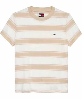 CAMISETA DE RAYAS REGULAR FIT WHITE CLAY / MULTI