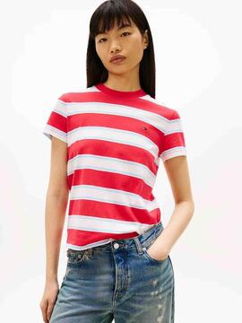 CAMISETA DE RAYAS REGULAR FIT RED ALERT / MULTI STRIPE