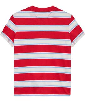 CAMISETA DE RAYAS REGULAR FIT RED ALERT / MULTI STRIPE