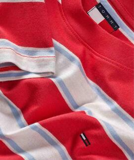 CAMISETA DE RAYAS REGULAR FIT RED ALERT / MULTI STRIPE