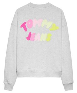 SUDADERA BOXY COLOR BUBBLE ICE GREY HEATHER