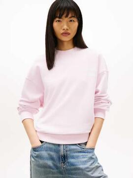 SUDADERA BOXY COLOR BUBBLE PEARLY PINK