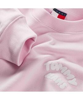SUDADERA BOXY COLOR BUBBLE PEARLY PINK