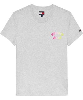 CAMISETA COLOR BUBBLE REGULAR FIT ICE GREY HEATHER