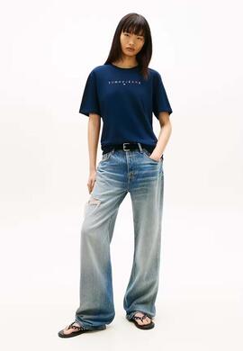 CAMISETA RELAXED FIT CON LOGO LINEAL MULTICOLOR DARK NIGHT N