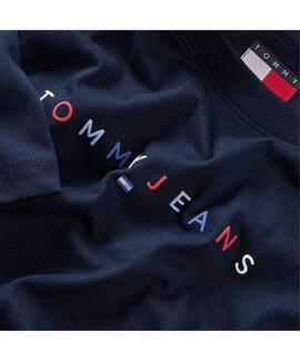 CAMISETA RELAXED FIT CON LOGO LINEAL MULTICOLOR DARK NIGHT N