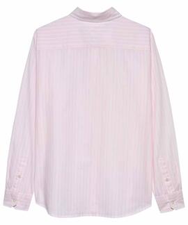 CAMISA DE POPELÍN REGULAR FIT DE RAYAS PEARLY PINK