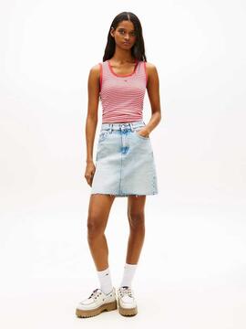 MINIFALDA VAQUERA MON CON TALLE SUPERALTO BJ8115 DENIM LIGHT