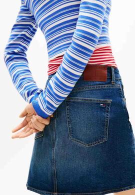 MINIFALDA VAQUERA MON CON TALLE SUPERALTO BJ8155 DENIM DARK