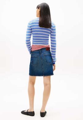 MINIFALDA VAQUERA MON CON TALLE SUPERALTO BJ8155 DENIM DARK