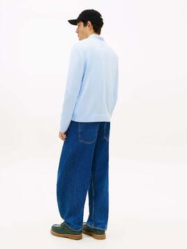 JERSEY SLIM FIT CON LOGO BORDADO SWEET BLUE